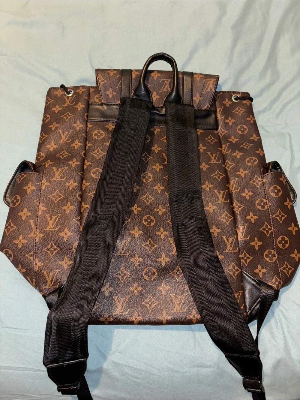 Designer Monogram Brown Unisex Backpack - Luxury Pattern